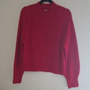 Classic Women's Red Crewneck Knit Sweater